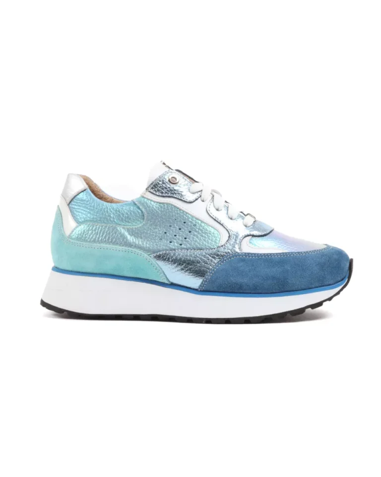 Footnotes Footnotes Esmee 32.002.1193 Cow Azur K Blauw Suede