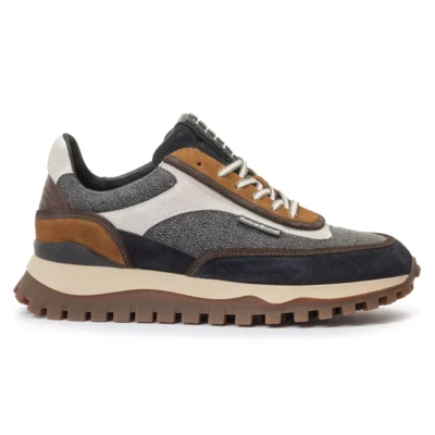 van Bommel van Bommel 10138-31-02 de Grommer Dark Grey Blauw Suede