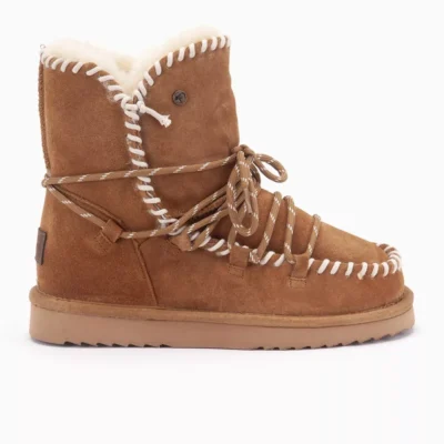 Warmbat Warmbat WTR321325-43 Waturra Suede Lace Boot Cognac Bruin Suede