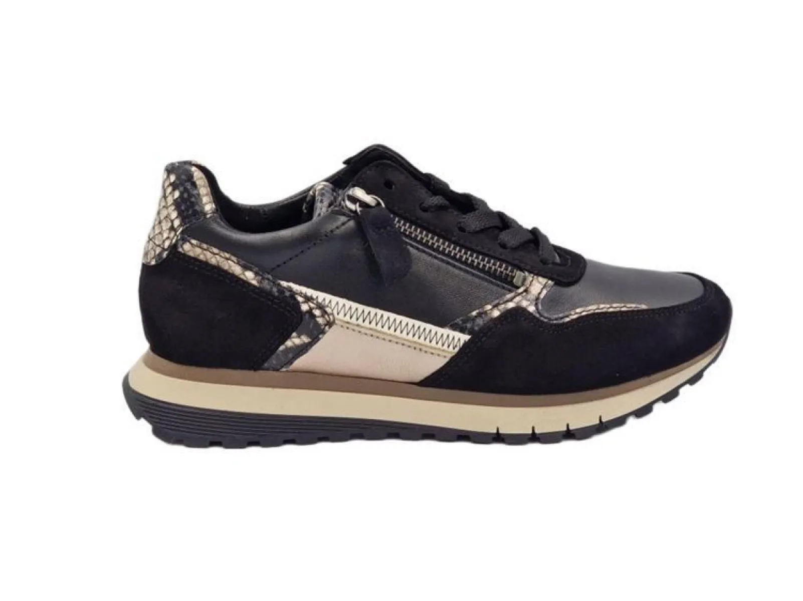 Gabor 6029.01.010 Black Combi H Zwart Suede 1 Gabor Gabor 6029.01.010 Black Combi H Zwart Suede