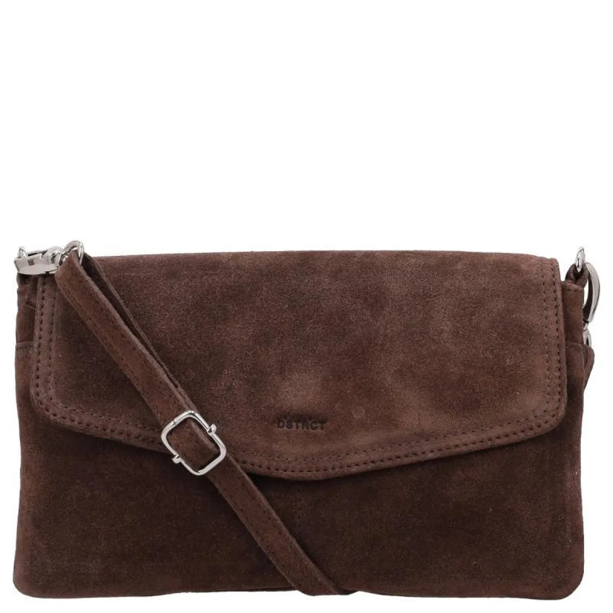 DSTRCT Portland Road Schoudertas clutch brown 124240.20 Bruin Suede 1 DSTRCT DSTRCT Portland Road Schoudertas clutch brown 124240.20 Bruin Suede