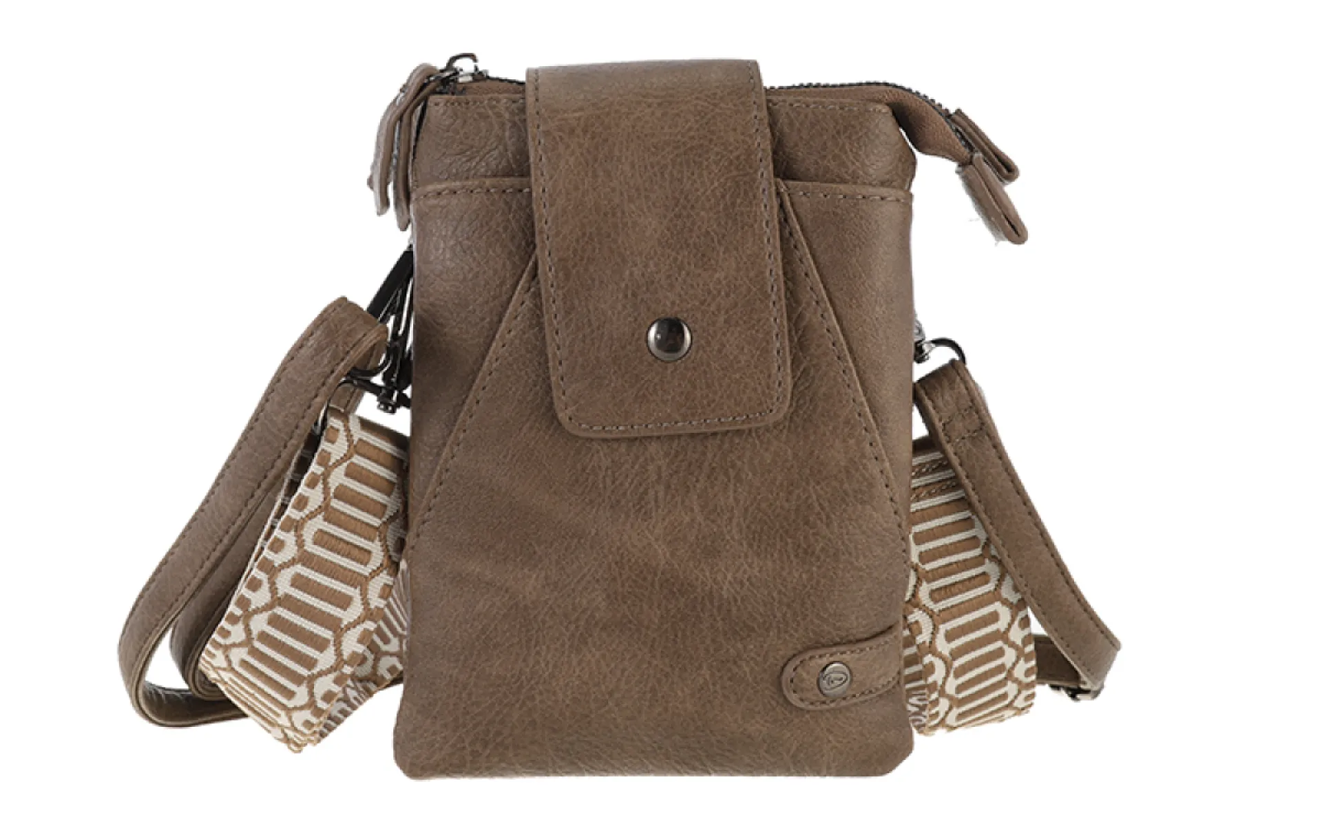 I'm Dutch Dark camel crossbody en telefoontasje Horton Beige 1 I'm Dutch I'm Dutch Dark camel crossbody en telefoontasje Horton Beige