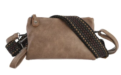 I'm Dutch I'm Dutch Dark camel New York Schoudertasje Beige